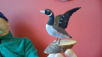 Hand made Wooden GOOSE ORNAMENT Tremblay Canada