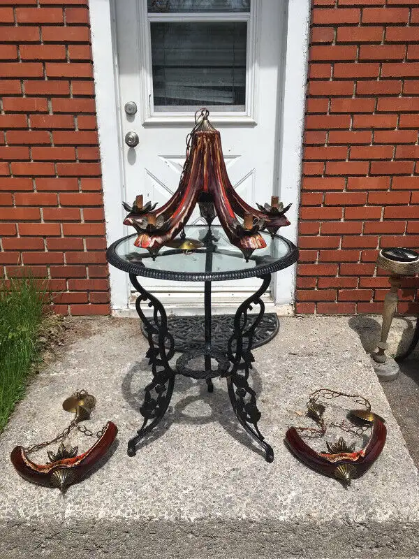 Ensemble de 4 Lampes Chalvignac Vintage Mid Century RARE in Indoor Lighting & Fans in City of Montréal - Image 11