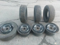 Hankook Optimo H428 - 4x tires (P195/65 R15) + 4x steel rims