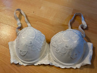 38C bra underwire padded bra $10, white flower pattern