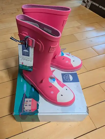 Rainboots, 'joules' Unicorn, Girls Size 4, BNIB, REDUCED $15.00, View more