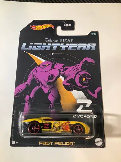 Hot Wheels Disney Pixar Lightyear Fast Felion diecast movie car, View more