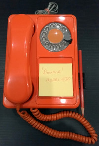 Vintage Orange 'Imagination DOODLE' Rotary Phone