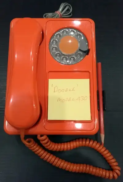 Vintage Orange 'Imagination DOODLE' Rotary Phone, View more