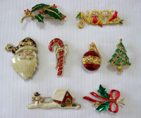 BROCHES THEMATIQUE NOEL VINTAGE CHRISTMAS THEME BROOCHES