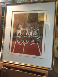 Graciela Rodo Boulanger " Tennis " Original Etching Artwork .