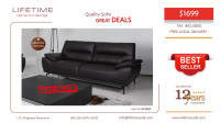 Genuine Top Grain Leather Sofa