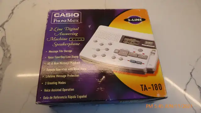 Casio 2-Line Answering Machine, Digital, Record conversations ** in General Electronics in Hamilton - Image 5