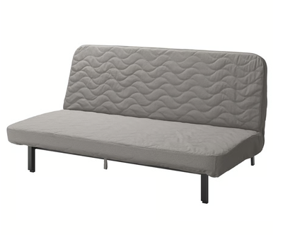 Ikea Futon (NYHAMN sofabed with foam mattress/Knisa gray/beige), View more