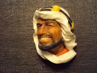 RARE  SHEIK  BOSSOM HEAD MIDDLE EAST MADE IN ENGLAND