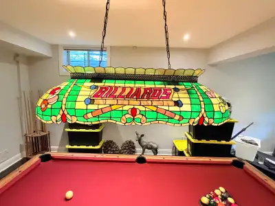 50” Tiffany Style Stained Glass Billiards Light, View more
