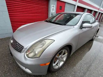 2004 Infiniti G35 Coupe M6 Performance Package with Brembo brakes – sold as is. Single-owner, non-sm...