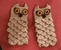 Owl Mittens Fingerless Gloves