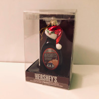 Hersheys Syrup Handcrafted Glass Christmas Ornament 5 Inch Tall