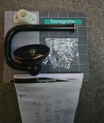 New! Hansgrohe Rubbed Bronze Toilet Paper Holder, View more