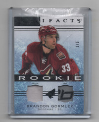 GORMLEY PATCH ROOKIE TAG HOCKEY CARD -RARE