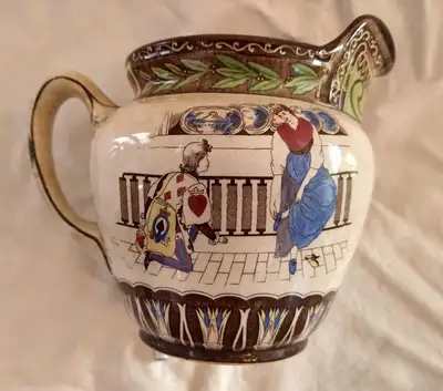 Rare Buffalo Pottery - Cinderella Pitcher 1906 USA, View more