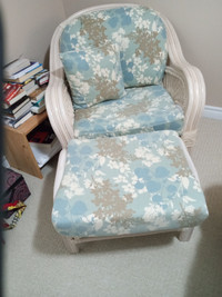 Beautiful and comfy chair and ottoman for sale