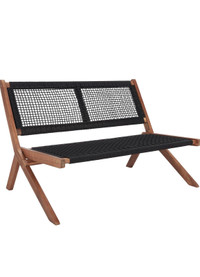SAFAVIEH Kobina Outdoor Solid Wood Foldable Bench