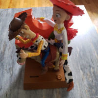 Toy Story - Woody & Bullseye Animated Coin Bank & Jessie Doll