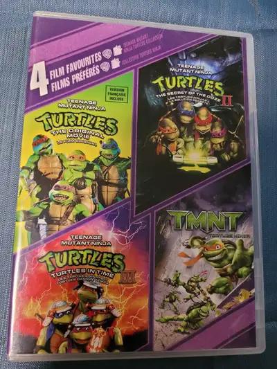 Four TMNT movies in tubular condition.