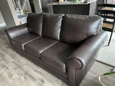 Italian leather couch , View more