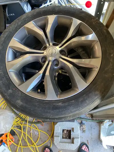 Fantastic condition 3 tires are good one has a hole all the rims are in amazing condition and are 40...
