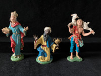 3 Vintage Fontanini Nativity Figures