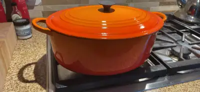 Vintage Le Creuset Enameled Cast Iron Oval Dutch Oven Flame, View more