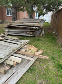 Free wooden fence dismantled 