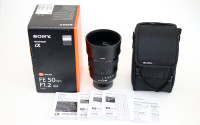 Sony FE50mm f1.2 GM ( SEL50F12GM ) camera lens for Sale.