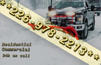 Snow plowing by truck - call now available 