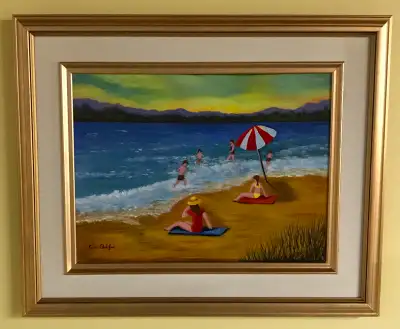 toile tableau peinture originale encadré, View more