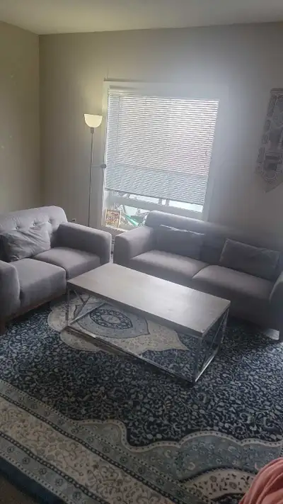 Gray sofa set and coffee table, View more
