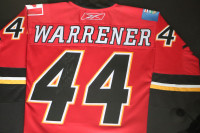 Rhett Warrener, Calgary Flames, NHL, Framed Jersey #44, Signed