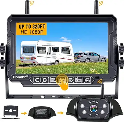 *NEW* 7'' Wireless RV Backup Camera System - HD 1080P with Recor, View more