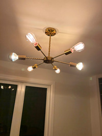 Chandelier-Light fixture with 6 bulbs