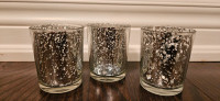 40 David Tutera Silver Glass Votive holders - Wedding