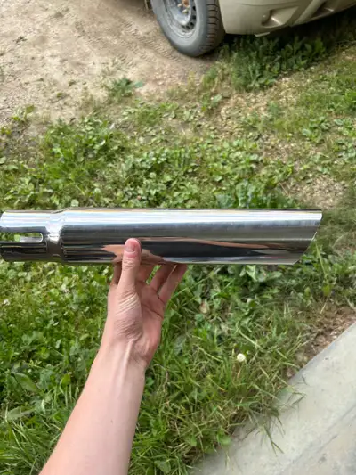 Brand new chrome blast pipe tip