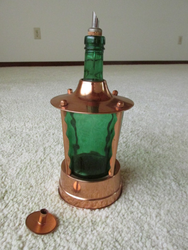 Mid Century Copper and Green Decanter in Kitchen & Dining Wares in Stratford - Image 2