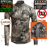 NEW * Sitka Core Zip-T Hunting Shirt, Large