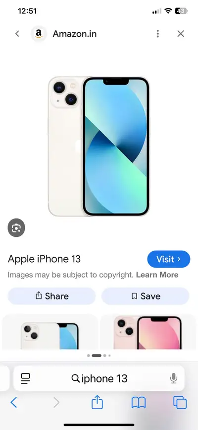 This is an Apple iPhone 13, with a stunning Super Retina XDR display and the blazing-fast A15 Bionic...