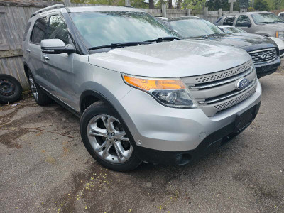 2014 FORD EXPLORER LIMITED SILVER/BLACK LEATHER