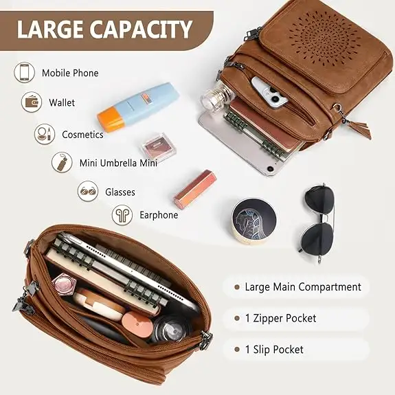 NEW Leather Crossbody Bag for Women in Women's - Bags & Wallets in City of Toronto - Image 4