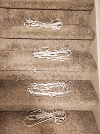 4 runs of 25ft flat white cat 6 ethernet cable