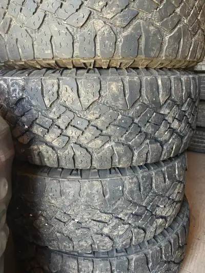 4 used Goodyear wrangler Duratrac All Terrain 275/65 R18 tires. Had them on when I bought the truck...