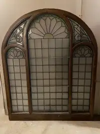 Large Vintage Stained Glass Window