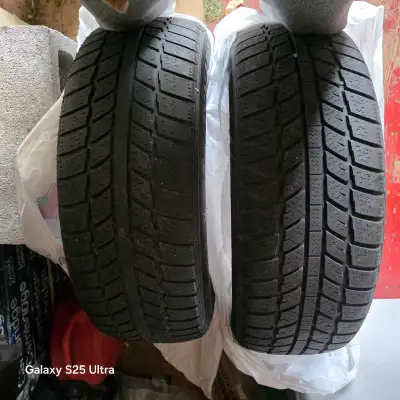 2 -205/60R/16 winter tires for sale. Only used for 2 winters. Tires are about half worn. Still have...