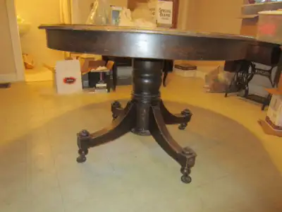 Antique Pedestal Solid 45 Inch Round Table, View more