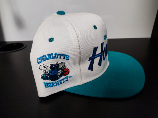 Vintage Charlotte Hornets Men's Hat in Men's in Red Deer - Image 4
